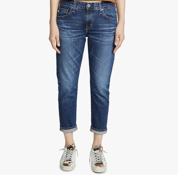 AG Adriano Goldschmied Ex Boyfriend Slim Jeans Womens Size 33 Blue - Picture 1 of 10